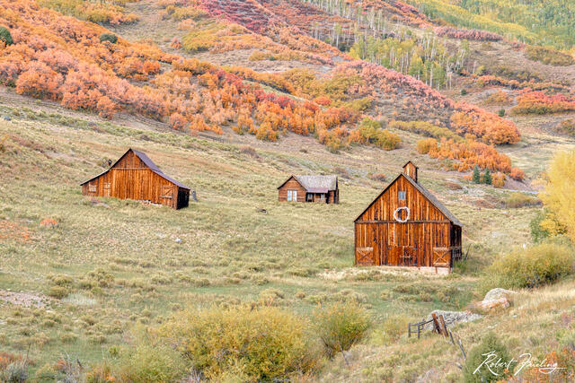 Two Barns One Cabin print
