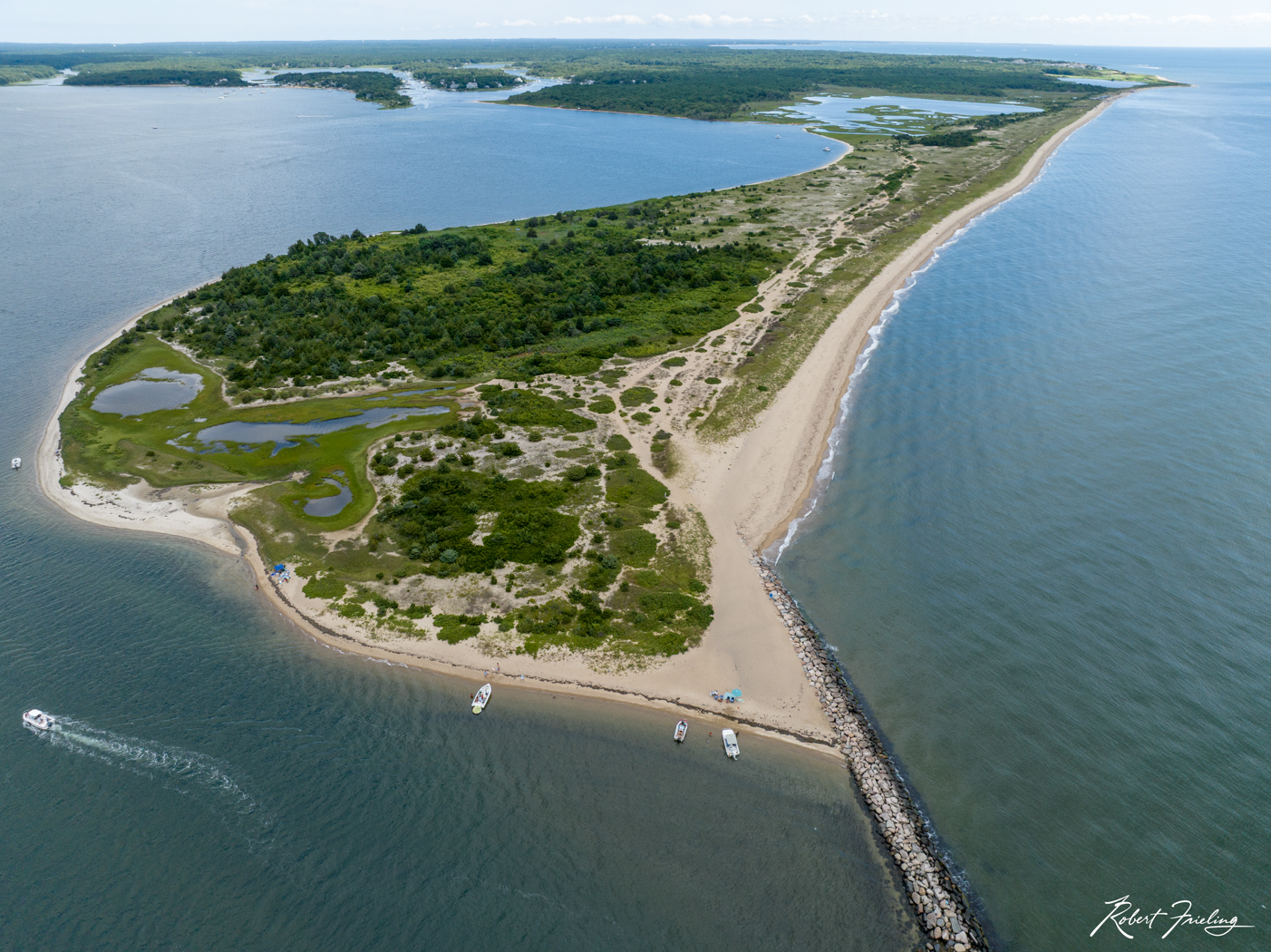 East Falmouth Waquiot bay, drone, jetty, southcape beach, website